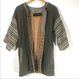 Zara frock coat ethnic print